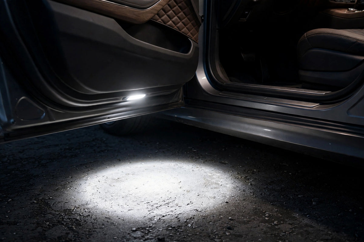 PuddleRide LED Door Welcome Lights for Tesla — 4 Pack
